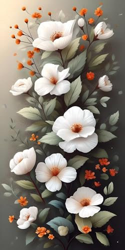 Malen Nach Zahlen Blumen pflanzen Malen Nach Zahlen Kinder, XXL DIY Malen Nach Zahlen Erwachsene Ölgemälde Set, mit 3-Pinseln und Acrylfarbe für Anfänger Geschenke und Home Wand Dekor 70x140cm T-848