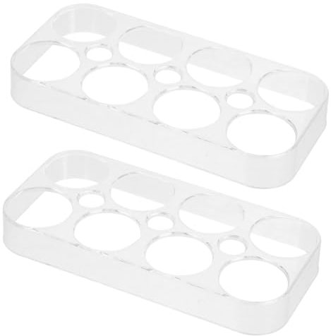 SEWACC Organizador de Huevos para Nevera 8 Espacios, Set de 2 Cajas para Almacenamiento Seguro, Bandejas Prácticas para Frigorífico en Cocinas Pequeñas