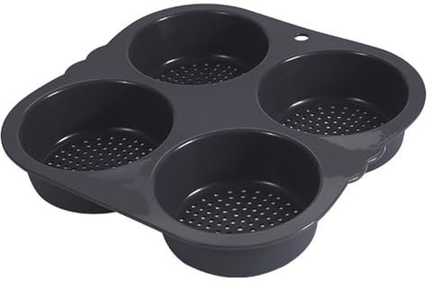 Hamburger Bun Pan - Molde de hamburguesa de silicona de 4/6 cavidad
