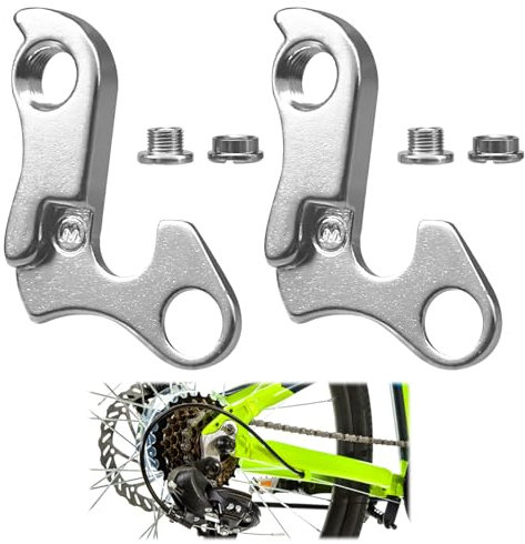 Rear Derailleur Hanger,2PCS Aluminium Alloy Rear Gear Mech, Bike Rears Tail Hanger Drop Out Adapter Bicycle Tail Hook Screw Cycling Replace Part