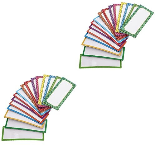 jojofuny 2 Sätze Magnetische Namensschilder Teiliges Set Wiederbeschreibbare Bunte Etiketten Für Schule Und Büro Für Whiteboards Und Kühlschränke Leicht Zu Reinigen Und 16 Stück * 2