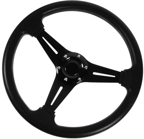 LALADEFIEE Quick Release Racing Steering Wheel for Cars Stainless Steel and PU Material Easy Installation Comfortable Grip Compatible with Car Brands