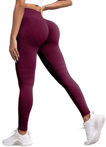 JTSONN Scrunch Butt Leggings de Sport pour Femmes Taille Haute Anti-Cellulite Leggings de Compression Shaping Pantalon de Sport Long Booty Lifting Pantalon de Yoga Gym Course sans Coutures Élastiques