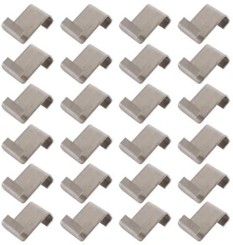 ACOLY 25 Stück Z-Clips für Gewächshausglasscheiben, Gewächshausclips für Glas, Edelstahl, Plattenbefestigung