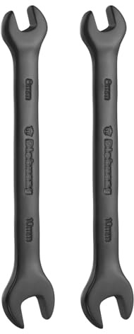 HARFINGTON 2pcs Thick Double Open End Wrench 8mm x 10mm Metric Dual Open Ended Spanner Flat Head Wrench for Automotive Repair Furniture Assembly, Black