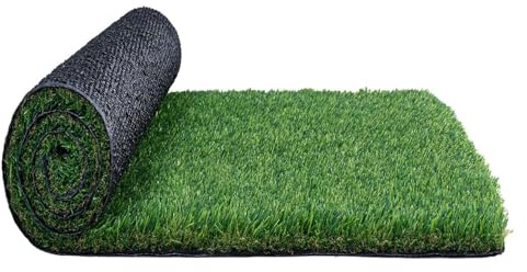 Gazon artificiel de haute qualité de 25 mm d'épaisseur pour les espaces extérieurs, idéal pour les jardins, terrasses, balcons. Gazon synthétique vert durable (2 x 4 m) nécessitant peu d'entretien