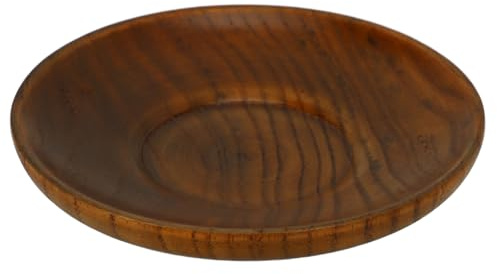 NUOBESTY Piatto in Legno Rotondo Leggero e Multifunzionale per Salse e Condimenti, Supporto per Tazzine da Caffè per Feste e Celebrazioni, Design Unico in Legno