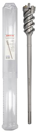 WERHE Broca perforadora SDS MAX para perforaciones largas en hormigón y hormigón armado, cabeza de carburo asimétrico, punta de centrado, núcleo reforzado, 65 x 600 mm