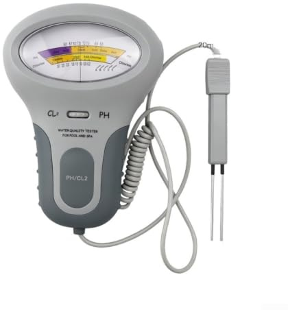 Probador de piscina 2 en 1 dispositivo para pH y niveles - Probador compacto de calidad del agua para spas y piscinas con agarre