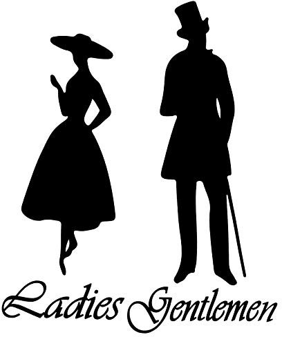 Aulley Signore Signore Bagno WC Bagno Segnaletica Porta PVC Adesivi da parete Casa Decorazione Wallparper