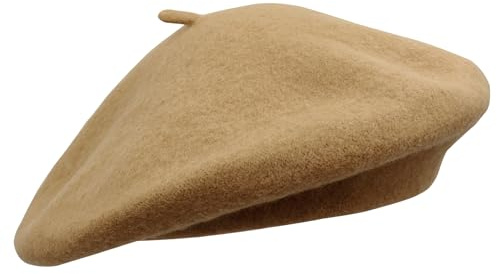 Umeepar Damen Wolle Französischen Baskenmütze (Camel)