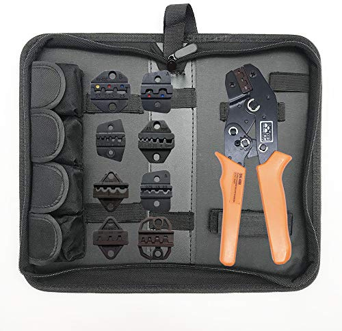 SN-48B Crimpzangen-Set mit 8 Backen für Dupont 2.54/2.8/3.04.2/4.8/6.3 Kabelschuhe Crimper Zange Handwerkzeuge (SN-48B 8 Backen + Tasche)