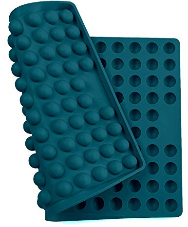Collory Backmatte Hundekekse für GROSSE HALBKUGEL (2cm Ø) Leckerlis, Silikon Backform, Backunterlage für Backblech, Diätmatte, Hitzebeständig, Lebensmittelecht & Bpa-frei