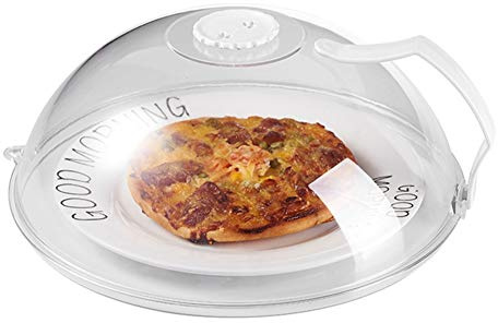 Surakey Cloches Alimentaires, Couvercle pour Micro-Ondes, Cloche Micro-Ondes, Anti-éclaboussures Micro-Onde Plaque avec orifices de Ventilation et Poignée, Couverture de Plaque Micro-Ondes sans BAP