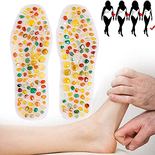 Sport ortopediska innersulor dynor, magnetisk terapi silikonsulor transparent massage fot viktminskning bantning innersula hälsovård sko dyna sula-7,5 UK