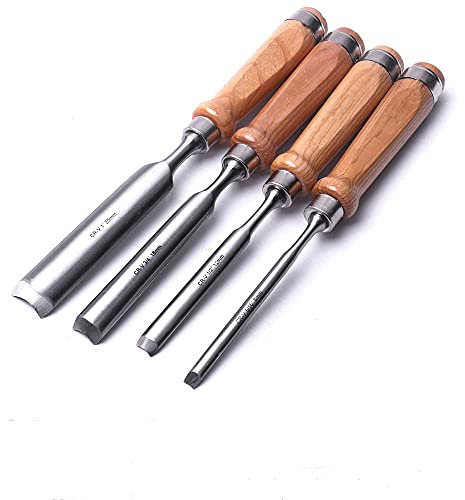 1 Stück 5/16 Zoll bis 1 Zoll halbkreisförmiger Holzbearbeitungsmeißel, Chrom-Vanadium-Stahl Holzschnitzmeißel, Schnitzwerkzeug für Holzschnitzerei, 12 mm Klingenbreite