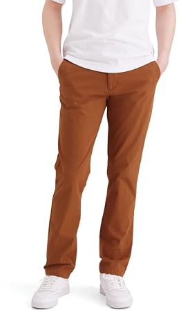 Dockers Smart 360 Flex Motion Chino Slim, Pantalones para Hombre, Caramel Café, 34W / 32L