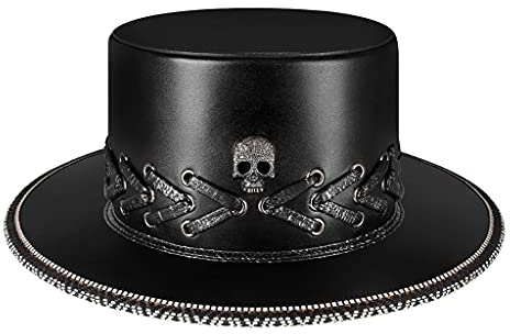 Zeizafa Steampunk-Leder-Hut, Pestarzt, Verkleidung, Zylinder für Halloween, Kostüm-Requisiten, Halloween-Hut