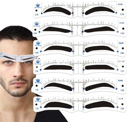 Stencil per sopracciglia,Stencil per sopracciglia,Stencil per sopracciglia riutilizzabile per uomo | Stencil per trucco per sopracciglia, strumento di modellazione alla moda per uomini pigri e