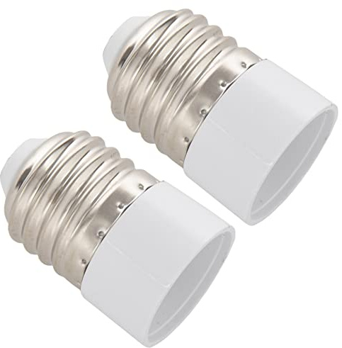 Fegtrtyoa 2X E27 to E14 Base LED Light Lamp Bulb Adapter Converter