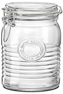 FORNOR 87065 BARATTOLO IN VETRO CON COPERCHIO A CLIP 1 L Ø 10,2 x 20,3 cm