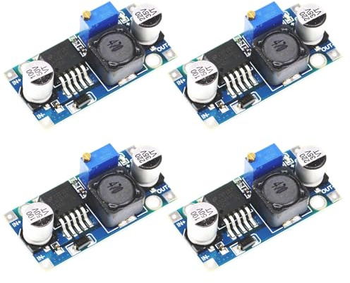 Step Down Converter, Buck Converter, Step Down Wandler Modul, Netzteil Abwärtsmodul, für Beleuchtung, Drohnen und Luftaufnahmen, DC-DC 3A, 3.2-35V zu 1.25-35V, 4 Stück
