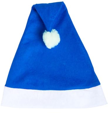 GARGOLA.ES OPERADORES DIGITALES Divertido Gorro de papa Noel. Ideal para Navidad, fiestas o actuaciones infantiles. Añade un toque especial a tus celebraciones. (30, Azul, 30 x 43 cm)