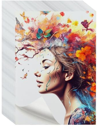 300g Aquarellpapier A4,Aquarellblock Malpapier 28,5 x 19,6cm,Handgefertigtes Weißes Büttenpapier,Baumwoll Rag Papier,Handgeschöpftes Papier für Einladungen Zeichnen Skizzieren Schreiben (25 Blätter)