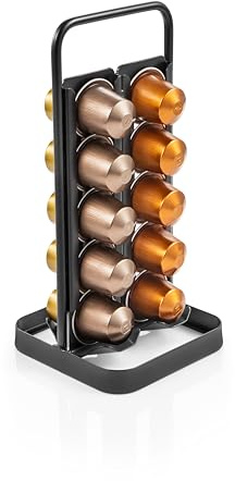 Tescoma Kapselspender für Nespresso-Kapseln ONLINE aus Metall, schwarz 21,5x10,4cm
