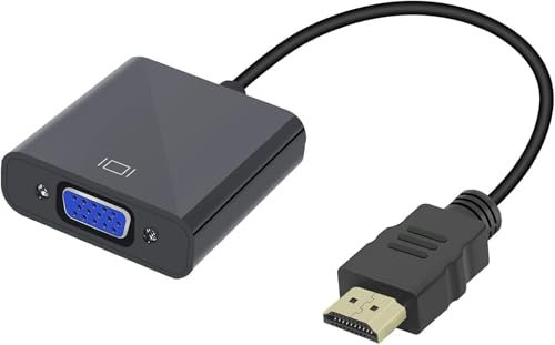 Adattatore HDMI a VGA 1080P Cavo da HDMI to VGA Convertitore (Maschio a Femmina) Ad Alta Definizione per Computer HDTV Monitor Proiettore Laptop Connettore Placcato in Oro per Trasmissione Stabile
