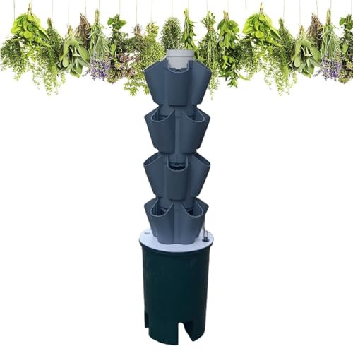 Cxlly Hydroponik-Anbausystem-Set, Das Beste GroßE KräUtergarten-Hydrokultursystem FüR Salat, Tomaten, GemüSe Und KräUter FüR Drinnen Und DraußEn(Gray,83cm/33)