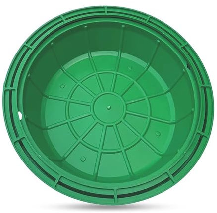 LMXRYPD Couvercle de Regard Invisible, Résine Verte - Charge 300 kg, Cache Trou, Cache-Pot Rond pour Gazon, Drain de Jardin et Fosse Septique(50cm/19.6in)