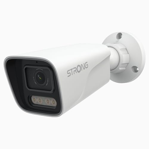 Strong Outdoor Camera 3K 5MP, Super Dark Night Vision, Security Camera with Motion & Human Detection, Vehicle Alerts, IP67 Waterproof, Built-in Mic, PoE via PLC Adapter, NVR & Cloud, App Control