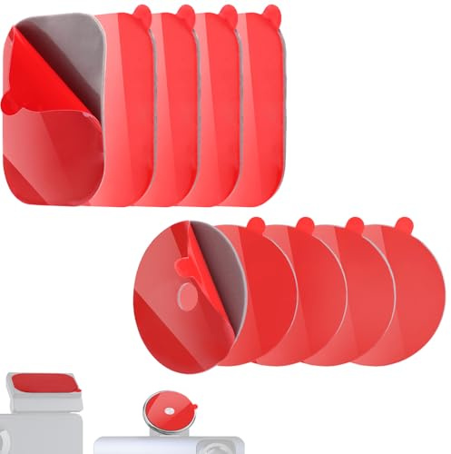 10pcs Dash Cam Adhesive Pad, Heat-Resistant Square and Round Windshield Adhesive Sticky Sticker for Windshields Dashcam Dashboard GPS Car Phone Mount Replacement