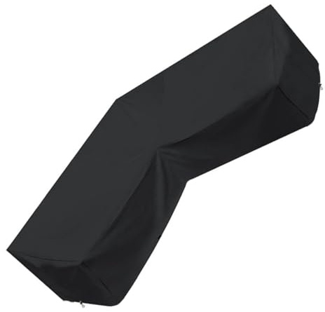 VALICLUD Housse pour Canapé D’Angle en L Imperméable 210D Tissu Oxford Protection Mobilier de Jardin 215X215X87 CM Résistante aux Intempéries pour Terrasse et Patio