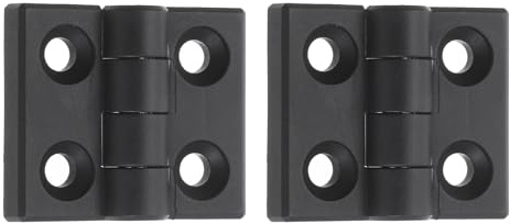 QUARKZMAN 2 Piezas Ajustables De 180 Grados 45mmx52mm Bisagras De Nylon Con Hoja De Bloqueo Para Mesas Bisagras Abatibles Para Cajas De Mesas De Comedor Negro