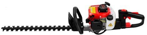 Cortasetos de gasolina profesional, 22,5 cc 650 W, 2 tiempos, mango giratorio de 180°, ideal para parques, jardines, escuelas