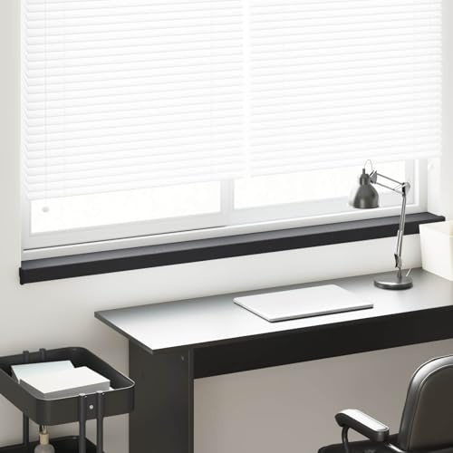 Davanzale Finestra PVC Antracite con Venatura di Legno 160x15x4,5 cm, Soglia Moderna Minimalista per Interno ed Esterno, Facile da Installare con Adesivo, Tagliabile e Resistente