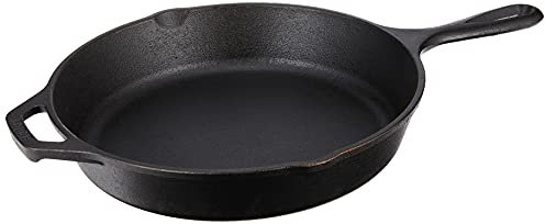 Lodge Wildlife Series-10.25 Cast Iron Skillet with Deer Scene, 10.25, Black