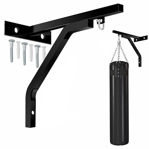 Onex strapazierfähiger Boxsack für MMA, 45,7 cm, mit Eisen-Wandhalterung zum Aufhängen, Ständer mit Kette, 18 Wall Bracket