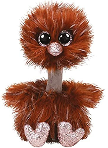 TY Orson Strauß Beanie Boos Mittelgroß, Beanie Baby Weiches Plüschtier, Sammelbares Kuscheliges Stofftier