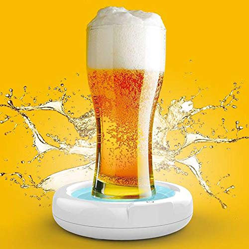 Garsent Ultrasonic Beer Foamer, Portable Cup Plate Beer Foam Maker Built-in 1800mah Lithium Battery,