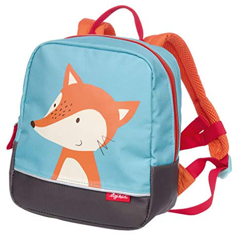 SIGIKID 25053 Rucksack Fuchs Forest Bags Mädchen und Jungen Kinderrucksack empfohlen ab 2 Jahren blau/orange, 23x20x10 cm
