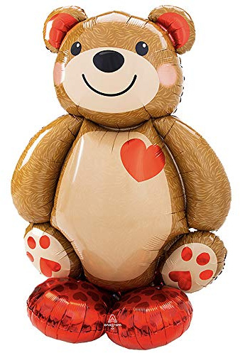 (PKT) Airloonz: Big Cuddly Teddy Foil Balloon P70 (34/86cmx 48/121cm)