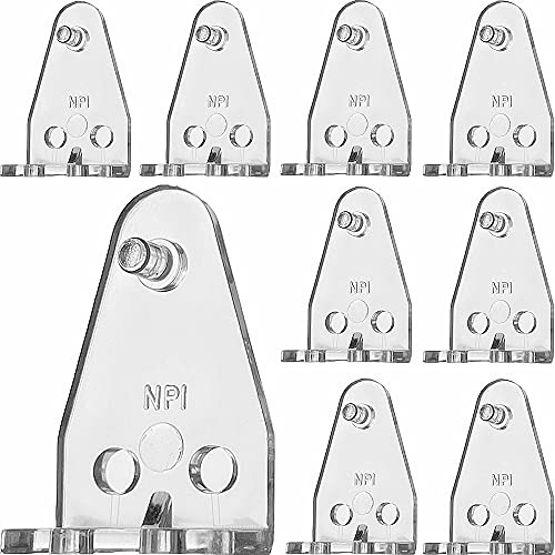 10pcs Clear PC Hold Down Brackets for 1 Mini Blinds & More