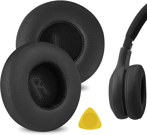 Geekria QuickFit Replacement Ear Pads for JBL E35, E45BT, E45, C45BT Headphones Ear Cushions, Repair Parts (Black)