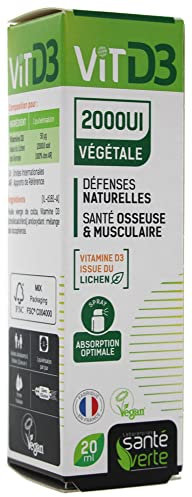 Santé Verte Vit D3 2000UI Végétale 20 ml