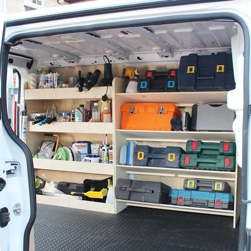 Vanify - Kompatibel mit Opel VIVARO L1 2001-14 Fahrzeugeinrichtung Fahrzeugregale, Werkzeugkasten und hinteres Regal