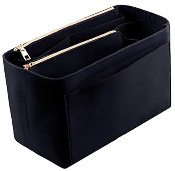 YXBQueen Taschenorganizer Filz Taschen Organizer Handtaschen Organizer Shopper für LV Neverfull 25 30 35 Longchamp (Schwarz, L(30 * 16 * 16㎝))