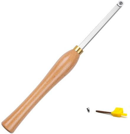 CDBP Mini Scalpello da Tornio Professionale con Inserti Rotondi in Carburo da 12mm,Strumento per Tornitura Legno per Professionisti e Hobbisti